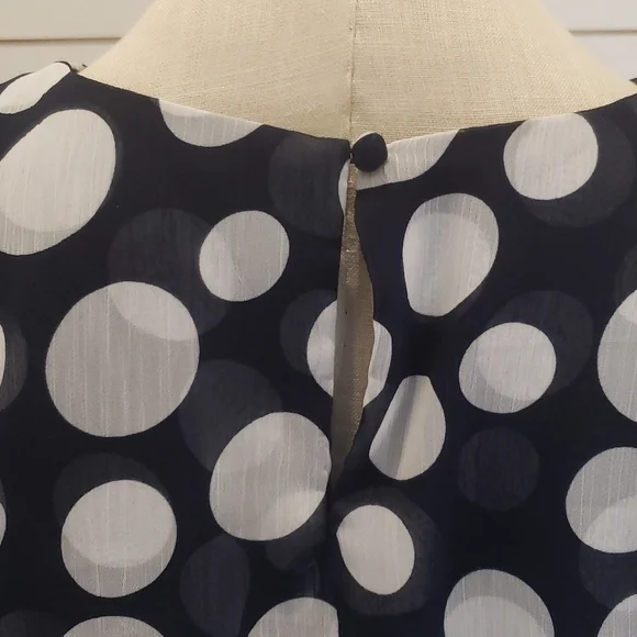 PRELUDE size 10 tiered dress blue with white polka dots - Picture 5 of 7